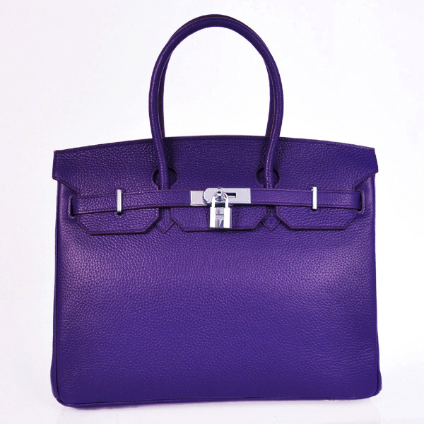 H35LIPS Hermes Birkin 35CM pelle clemence in Iris viola con